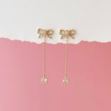 Rose Gold This Is Love Ribbon Earrings