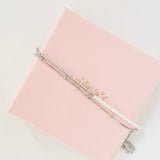 Silver Heartfelt Ethereal Tennis Bracelet