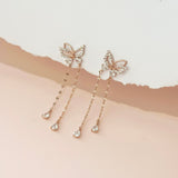 Rose Gold Butterfly Dreams in Silence Earrings