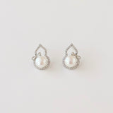 Hulu Ribon Pearl Earrings 葫芦