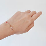 Rose Gold Clematis Bracelet