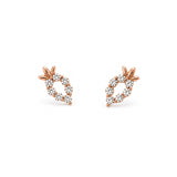 Rose Gold Carrot Earrings