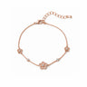 Secret Blossom Bracelet in silver / ROSE GOLD with crystal daisy flower charms