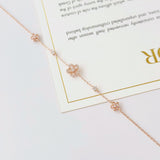 Secret Blossom Bracelet in silver / ROSE GOLD with crystal daisy flower charms