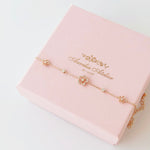 Secret Blossom Bracelet in silver / ROSE GOLD with crystal daisy flower charms