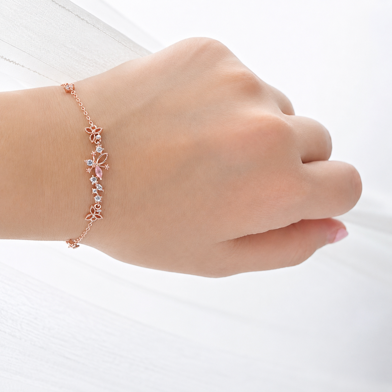 Rose Gold Dandelion Bracelet