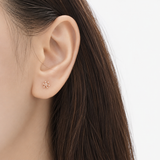 Rose Gold Dotti Bloom Earrings
