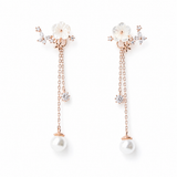 Rose Gold Sakura Blossom Earrings