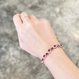 Scarlet Luminara Tennis Bracelet