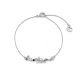 Silver Eustoma Bracelet