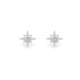 Silver North Star Earrings