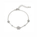 Secret Blossom Bracelet in silver / ROSE GOLD with crystal daisy flower charms