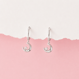 Crescent Moon Huggie Hoop Earrings