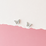 Silver Sweet Butterfly Earrings