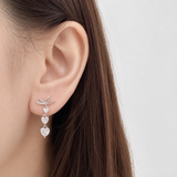 Silver Just Love Heart Earrings