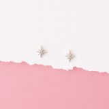 Silver North Star Earrings