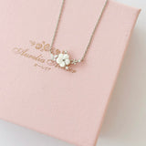 Silver Sakura Blossom Necklace