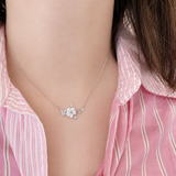 Silver Sakura Blossom Necklace