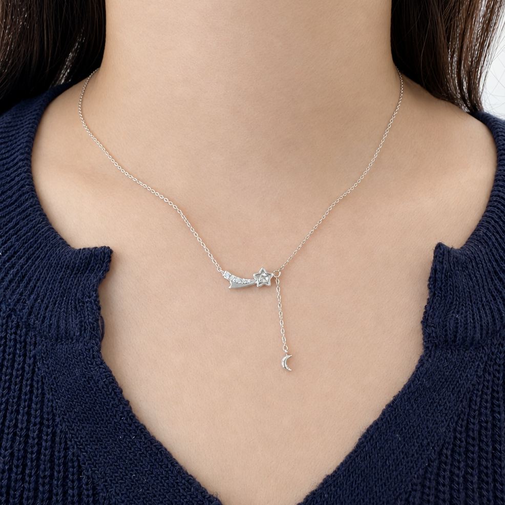 Silver Wish Upon Necklace