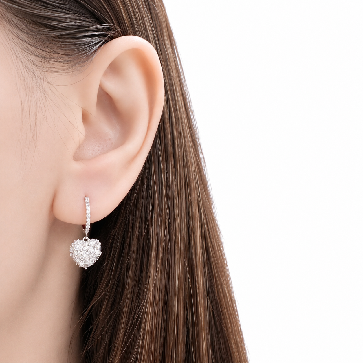 Sweetheart Huggie Hoop Earrings