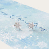 Silver Lume Snowflake Earrings