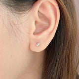 Silver Ingot Earrings 元寶