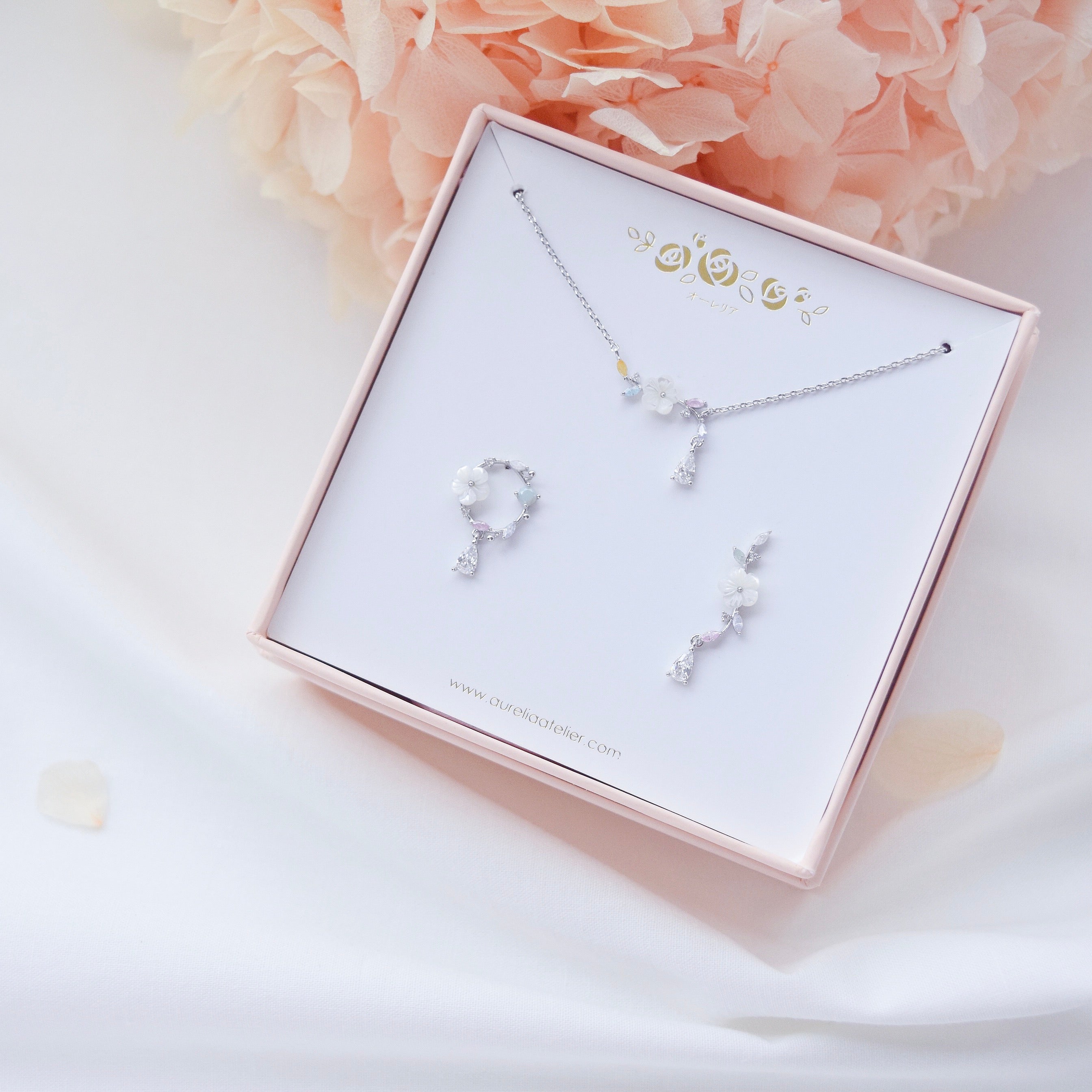 Made in Korea Earrings Necklace Bracelet Korean Anting Rantai Gelang Tangan Cubic Zirconia Bride Bridal Dinner 925 Sterling Silver Accessory Fashion Fancy Stylish Costume Jewellery Online Malaysia Shopping Trendy Accessories Daily Wear Jewelry Dainty Minimalist Delicate Clip On Earrings No Piercing Special Perfect Gift From Heart For Your Loved One Happy Valentines Day Petite Floral Box gift for her bracelet, surprise gift, birthday gift, gift set, premium gift, online gift shop, bridesmaid gift,