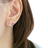 sakura earrings earrings Rose Gold Made in Korea Earrings Korean Anting Cubic Zirconia Jewellery Malaysia Instagram 925 Sterling Silver hypoallergenic Instagram gift shops Jewellery Online Malaysia Shopping No Piercing Perfect Gift special gift Loved One Online jewellery Malaysia Gift for her Rose Gold Korea Made Earrings Korean Jewellery Jewelry Local Brand in Malaysia Cubic Zirconia Dainty Delicate Minimalist Jewellery Jewelry Bride Clip On Earrings Silver Gift Set present gift for her gift ideas